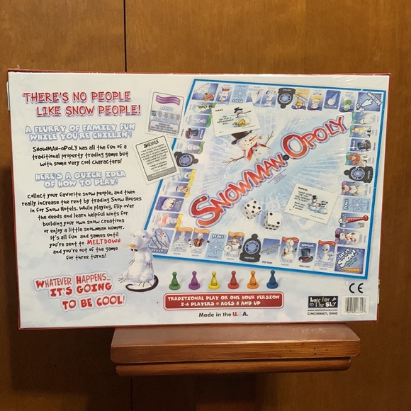 🎉HOST PICK🎉- BRAND NEW-STILL SEALED. SNOWMAN ⛄️ OPOLY BOARD GAME - Picture 2 of 4